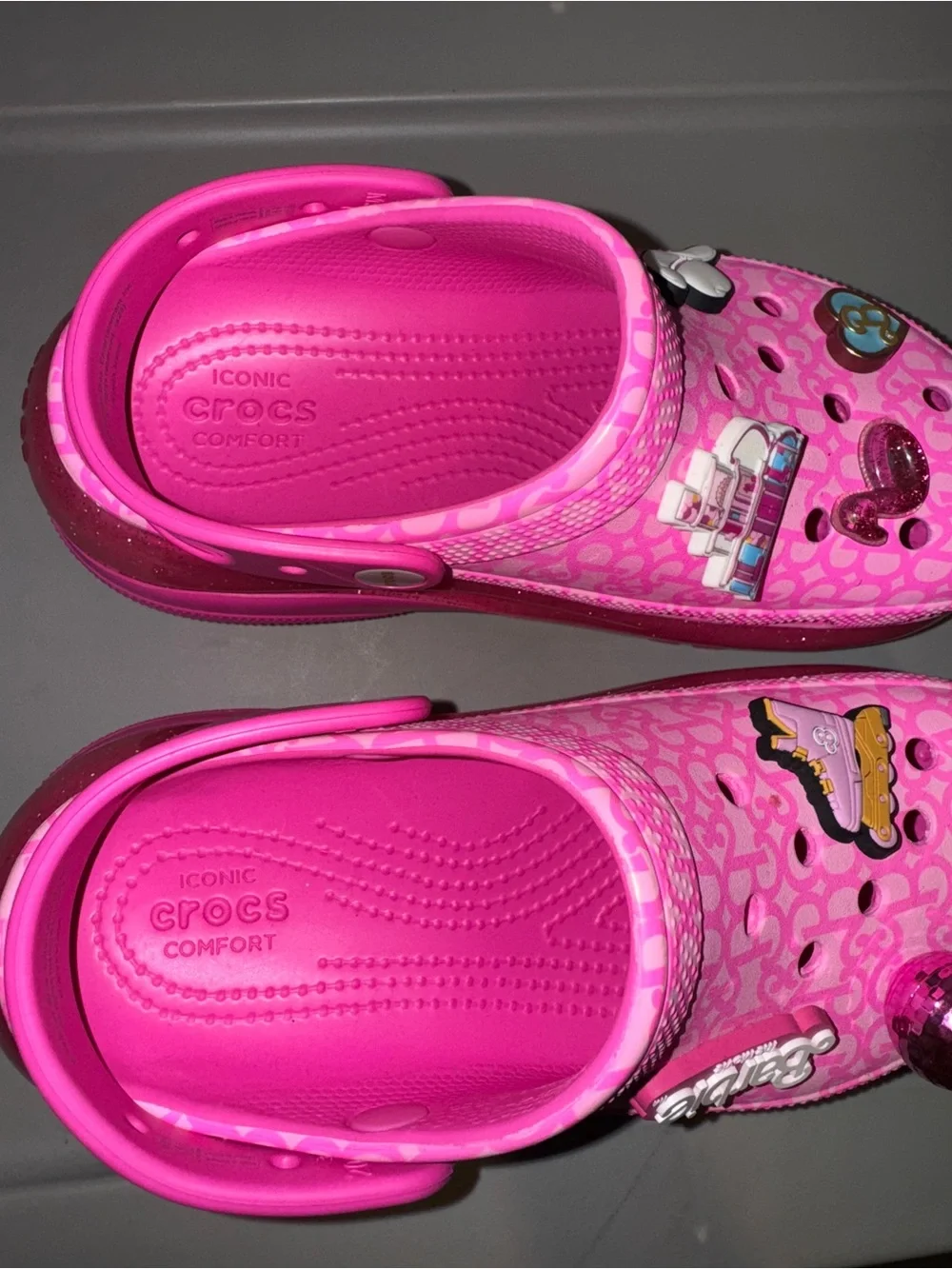 Barbie Pink Girls' Slip-On Clog Sandals with Decorative Charms - Picture 5 of 6